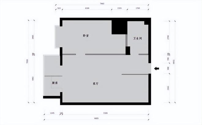 小戶(hù)型整體廚房裝修_小戶(hù)型廚房裝修效果圖_43平米小戶(hù)型整體裝修